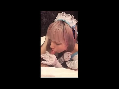 ❤️ Японський ідол [маюка], французький костюм покоївки, частина 1, мінет і дрочка з лосьйоном ️❌ Шлюхи у нас ﹏