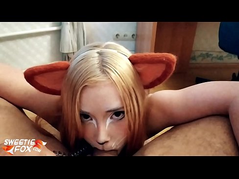 ❤️ Кіцуне ковтає член і кончить в рот ️❌ Шлюхи у нас ﹏
